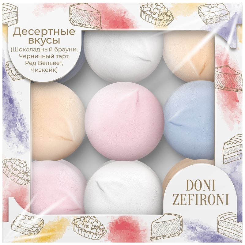 

Зефир DONI ZEFIRONI Десертные вкусы ассорти ароматизированное, 315г