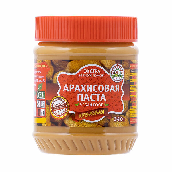 Паста арахисовая Азбука продуктов кремовая