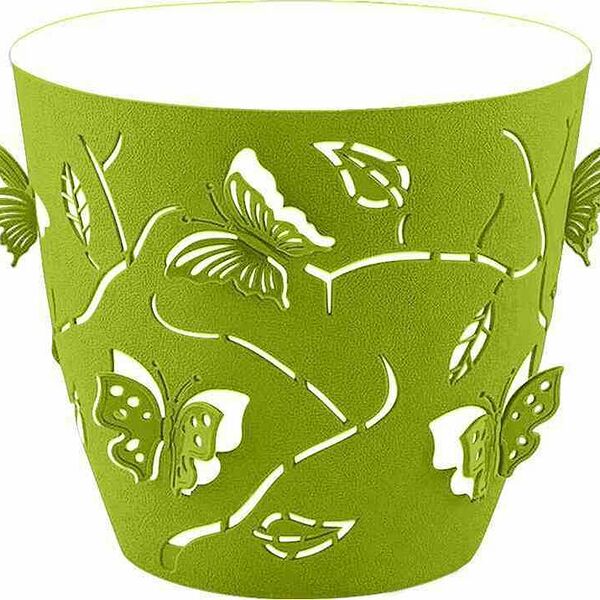 Горшок для цветов Plast Team 3D эффект порхания живых бабочек, 1.4 л 1 шт