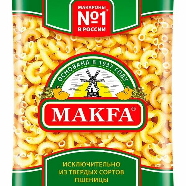Макаронные изделия рожки гладкие ТМ Makfa (Макфа)