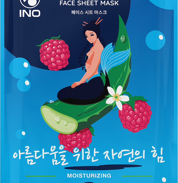 Маска тканевая INO Алоэ и малина увлажняющая 25 мл