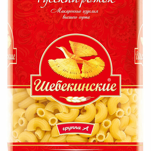 Макароны Шебекинские Русский рожок №230 рожки 450г