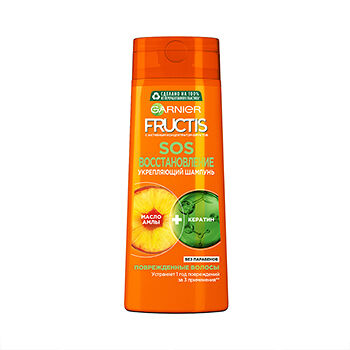Шампунь Fructis SOS Восстановление укрепляющий для секущихся и поврежденных волос