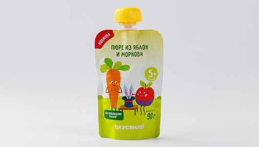 Пюре из яблок и моркови