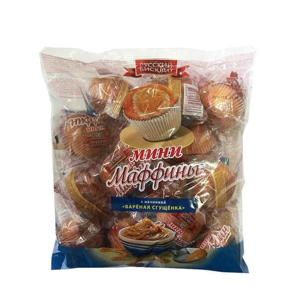 Изделия хлебобулочные мини-маффины с нач вареная сгущенка 465г Русский Бисквит