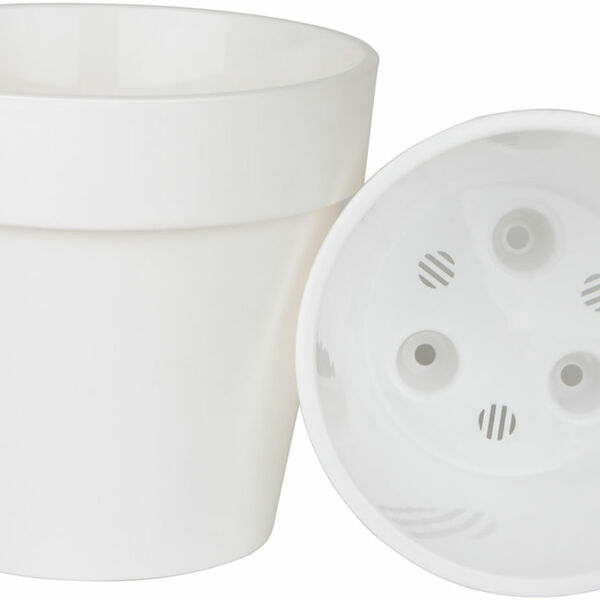 Горшок для цветов Арт-Декор Протея, белый, 17 см, 2.3 л