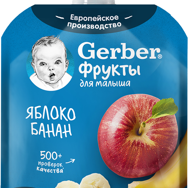 Пюре фруктовое Gerber Яблоко-Банан с 6 мес.