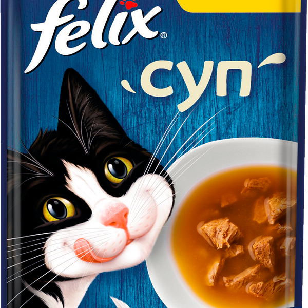 Влажный корм для кошек Felix Суп в соусе с курицей