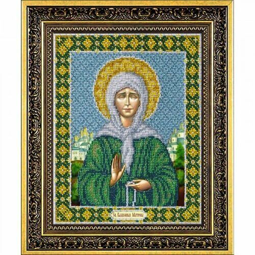 Б1011 Набор для вышивания бисером 'Св. Бл. Матрона Московская' 25х20 см