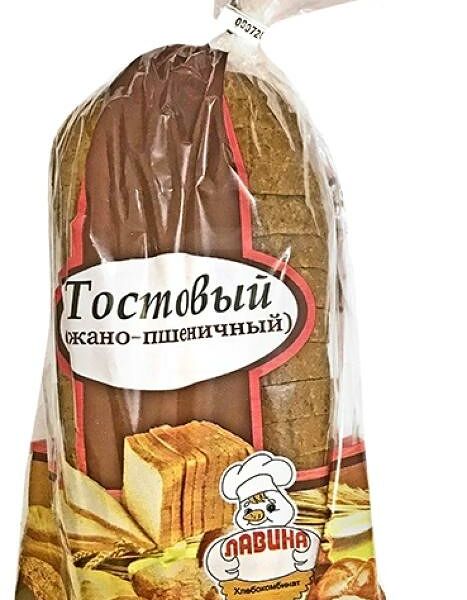 Хлеб Лавина тостовый ржано-пшеничный в нарезке, 400г