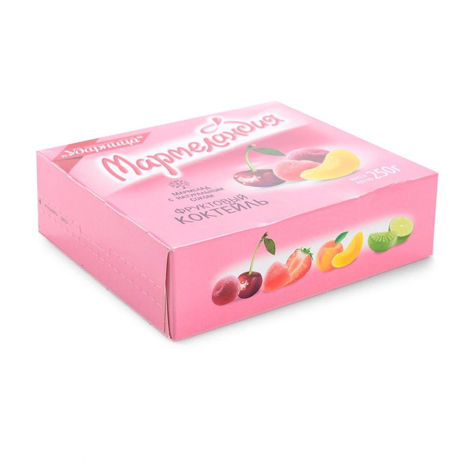 

Мармелад Мармеландия Фруктовый коктейль Ударница 250 г