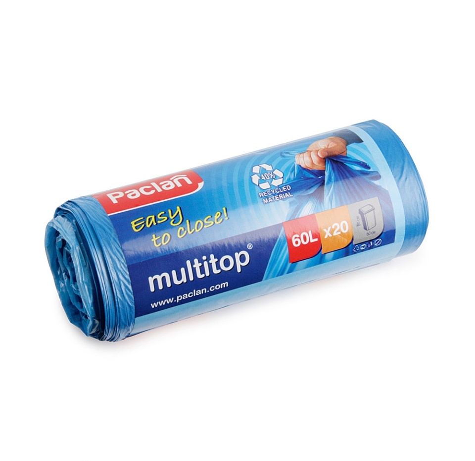 

Мешки для мусора Paclan multitop 60 л 20 шт.