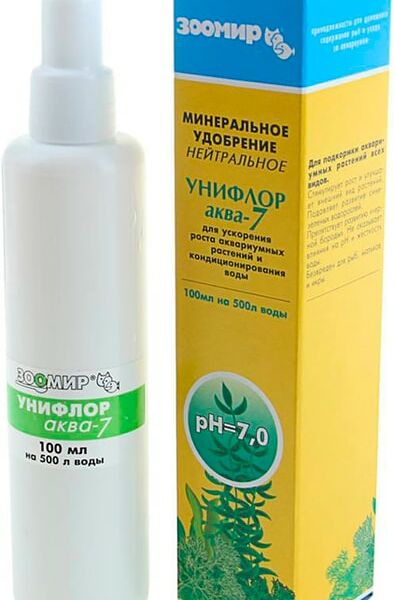 Удобрение для растений Зоомир Унифлор Аква-7 минеральное нейтральное 100мл