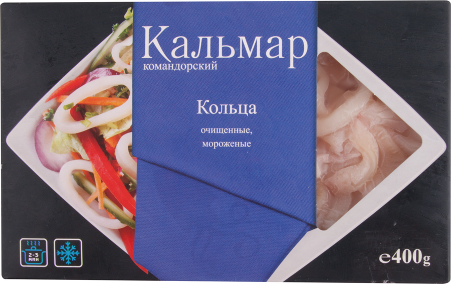 

Кальмар замороженный AQUA PRODUKT кольца 400г