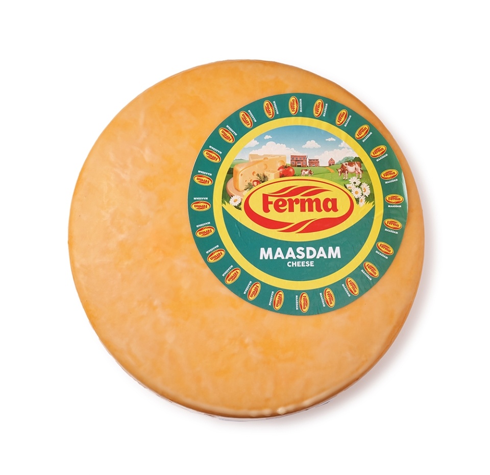 

Сыр Ferma Маасдам 45% Азербайджан, весовой