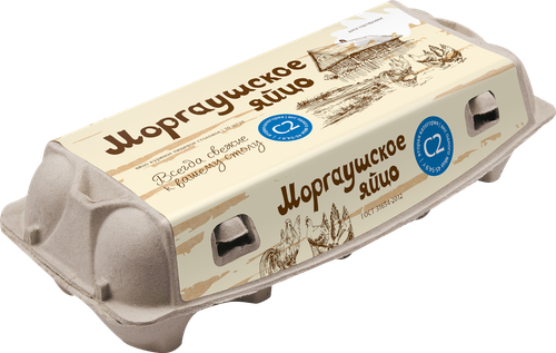 

Яйцо куриное МОРГАУШСКОЕ ЯЙЦО столовое С2, 10 шт