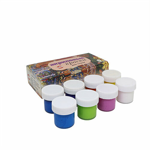 2490 Набор акриловых красок для ткани 8 цветов, Olki