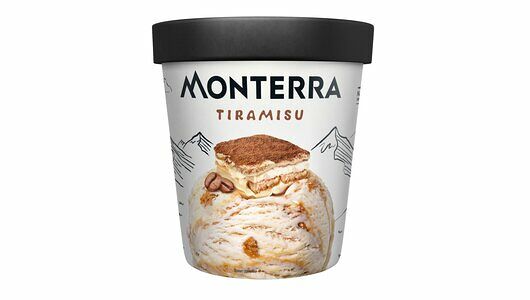 Пломбир Tiramisu с сыром маскарпоне и кусочками печенья «Тирамису», Monterra, БЗМЖ
