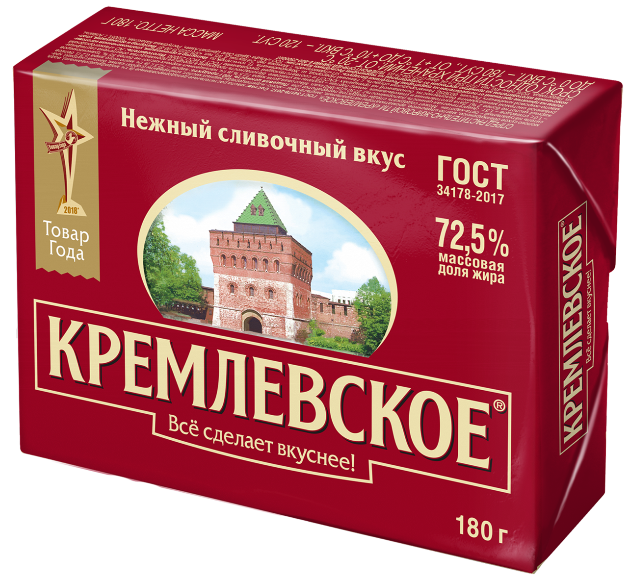 

Спред растительно-жировой Кремлевское 72.5% 180 г