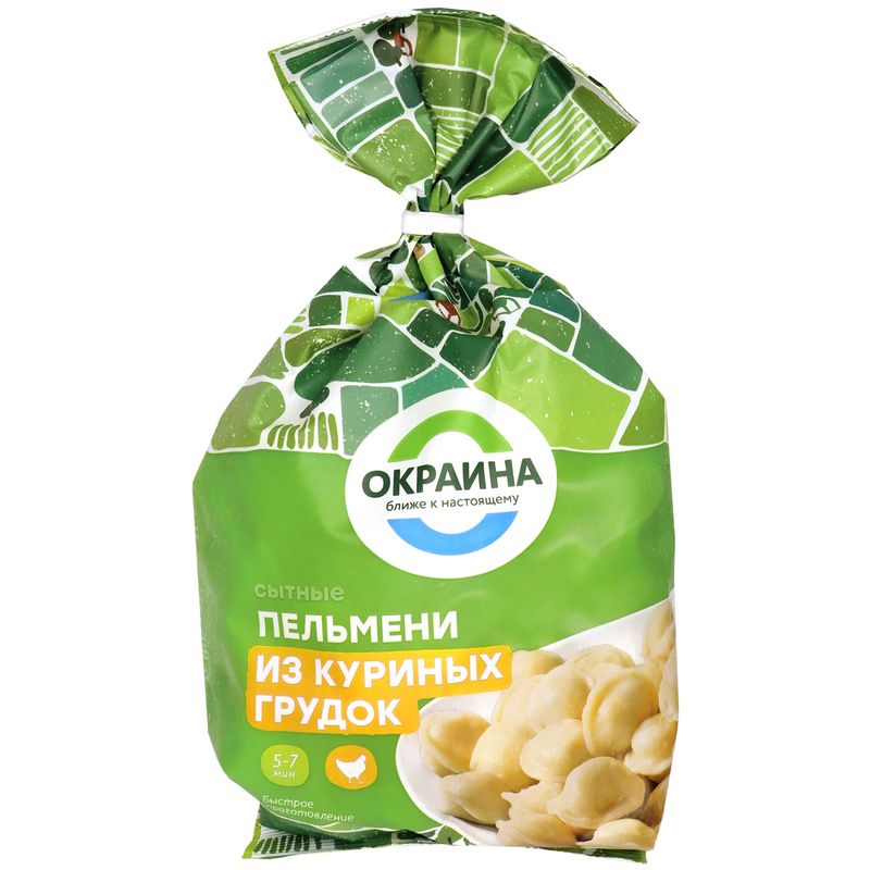

Пельмени Окраина из куриных грудок, 800 г