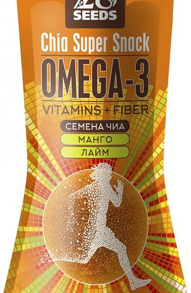 Супер-снек Чиа 28 SEEDS ОМЕГА-3 Манго-Лайм