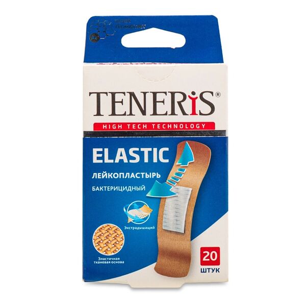 Лейкопластырь бактерицидный Teneris Elastic 20 шт