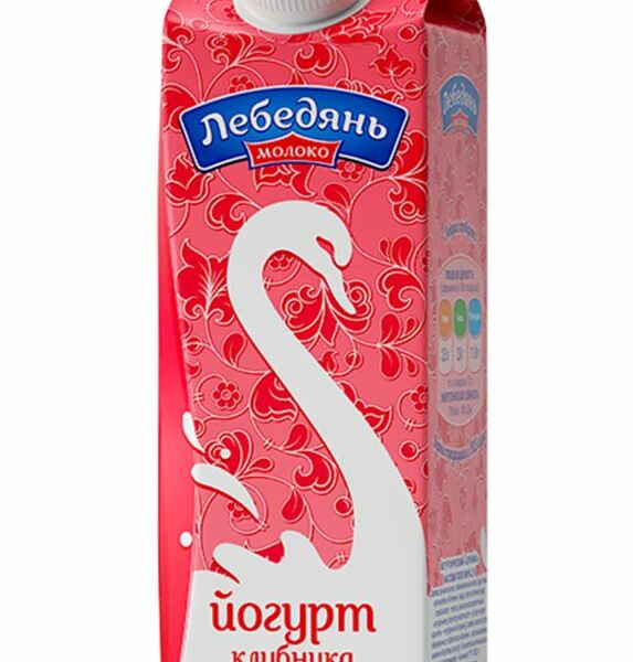 Йогурт Лебедяньмолоко фруктовый клубника 2.5% 450г