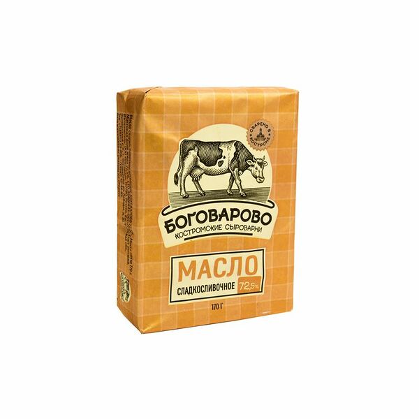 Масло сладкосливочное Боговарово 72,5%