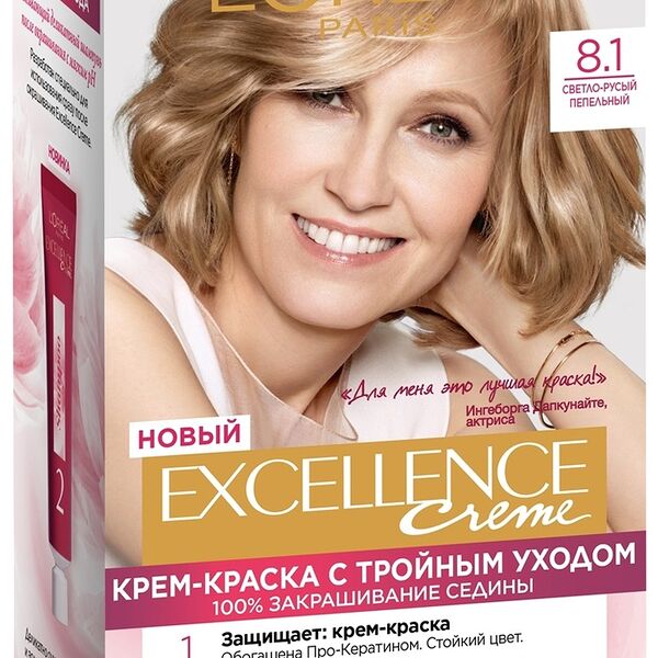 Крем-краска для волос L`Oreal Excellence creme оттенок 8.1 светло-русый пепельный