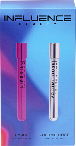 Набор подарочный женский Influence Beauty Бальзам для губ Lipskill + Маска для губ Volume Dose, 5.5 мл + 5.5 мл