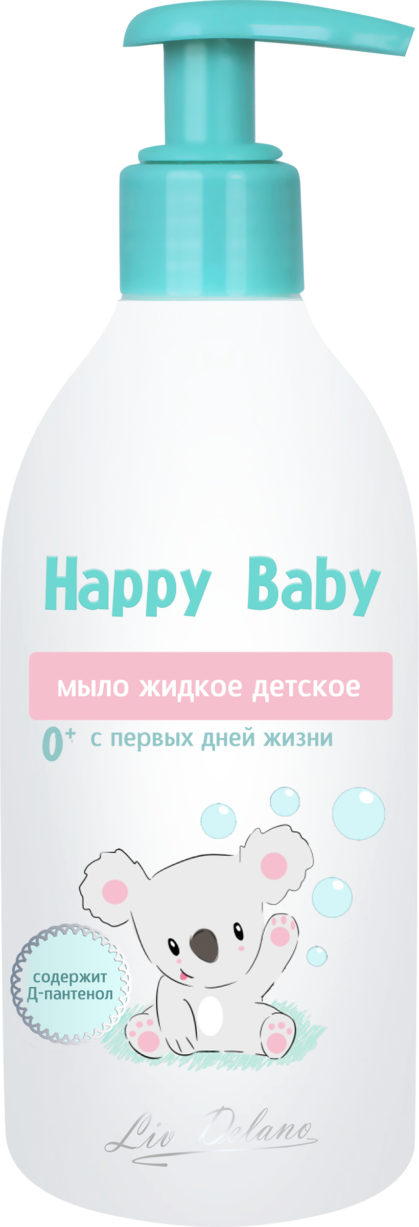 

Мыло жидкое детское LIV DELANO Happy baby детское с первых дней жизни, 300 мл