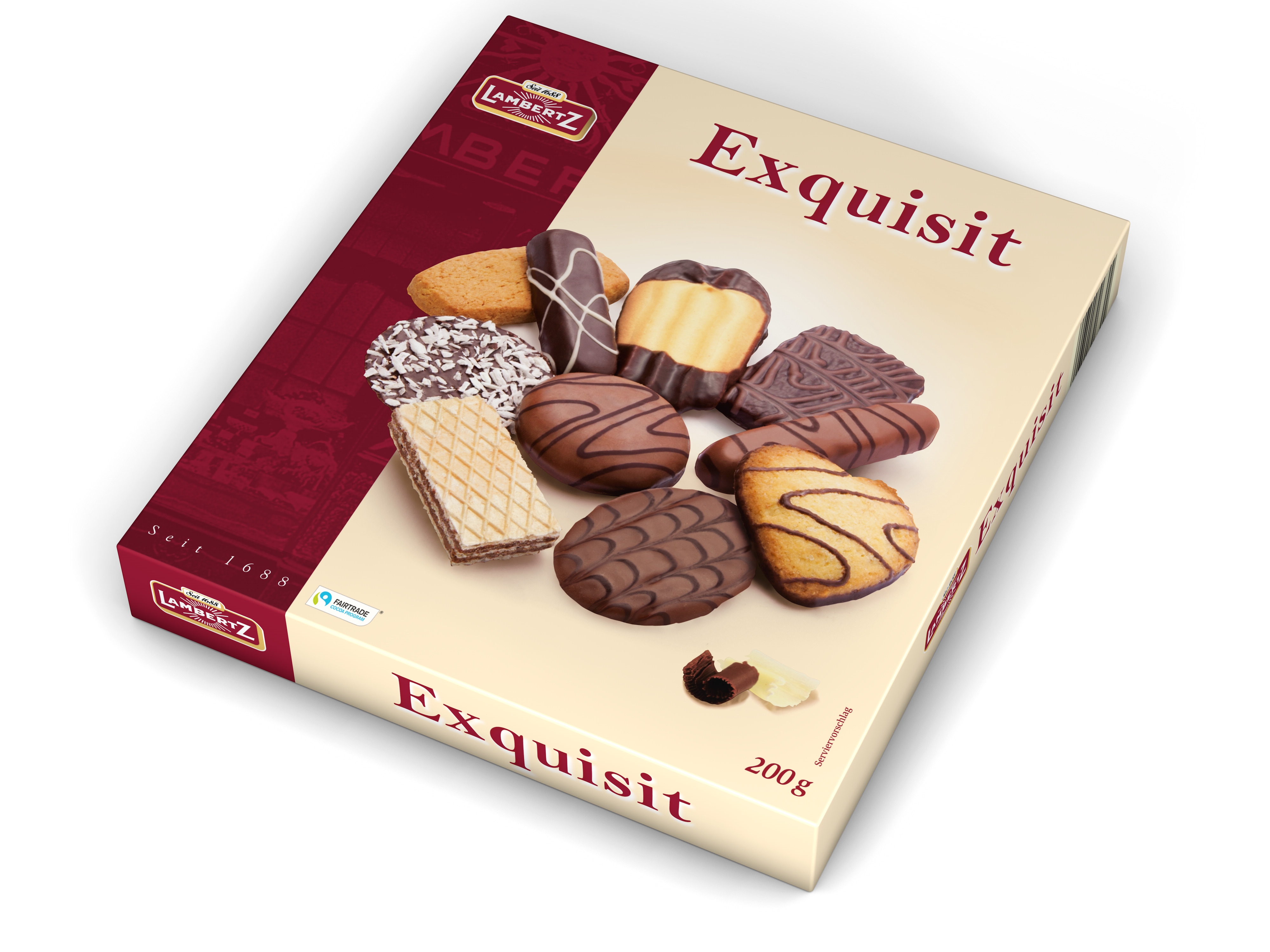 

Печенье Lambertz Exquisit с ассорти в шоколадной глазури, 200 г