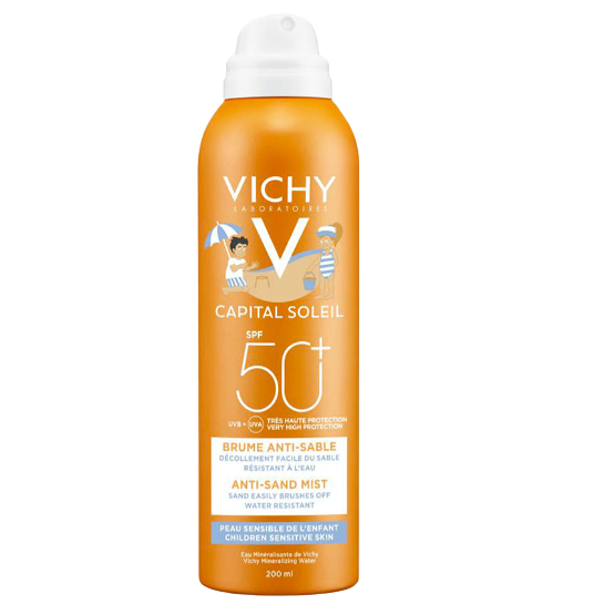 Спрей-вуаль солнцезащитный Vichy Capital Soleil для детей анти-песок SPF 50 + 200 мл