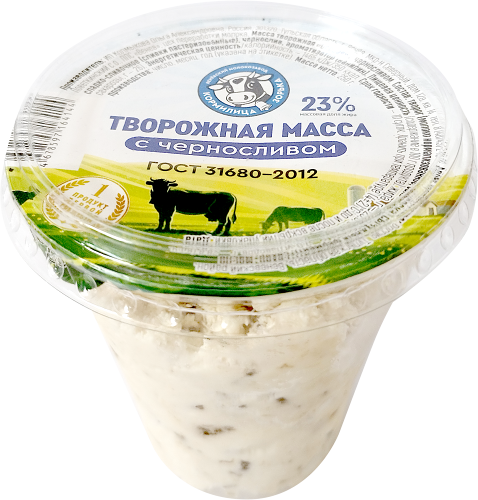 Масса творожная Кормилица Зорька с черносливом 23%