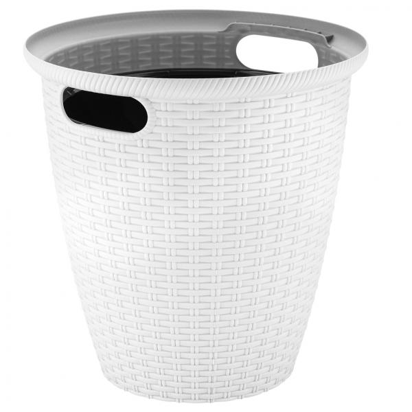 

Кашпо INGREEN Rattan D380мм 30л с внутрен.горшком 16л, Белоснежный жасмин