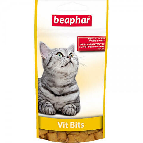 Витамины для кошек Beaphar Vit Bits с мультивитаминной пастой, 35 г