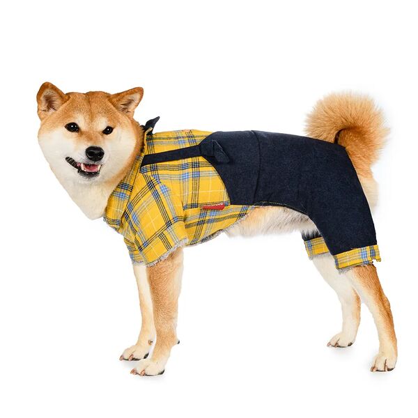 Костюм с рубашкой для собак 2XL желтый (унисекс)