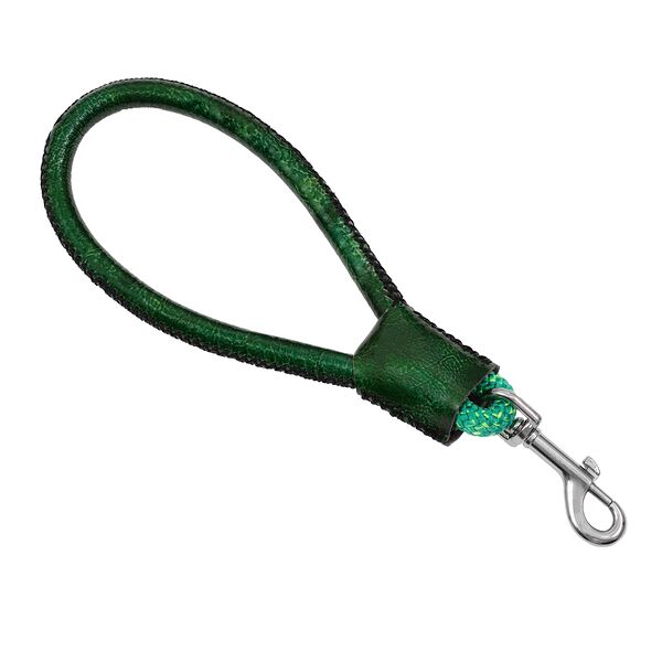 Dono Della ручка-водилка кожаная круглая Изумрудный