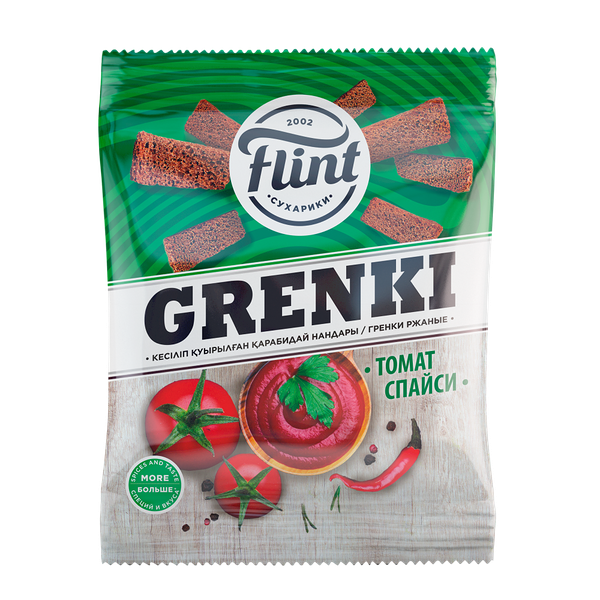 Гренки ржаные Flint со вк томата Спайси 100г
