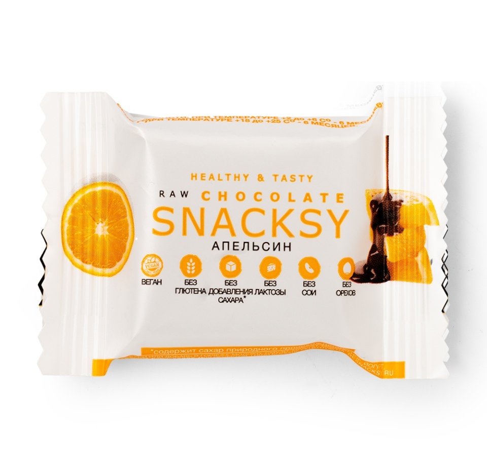 

Батончик SNACKSY Raw Chocolate с апельсином