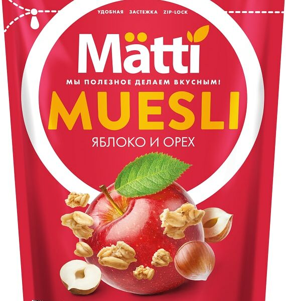 Мюсли Matti Орех и Яблоко 250г