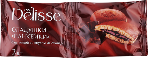 

Оладушки Delisse Панкейки с начинкой со вкусом шоколада 2 шт. 84 г