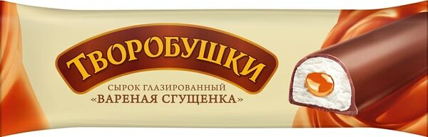 Сырок творожный Творобушки глазированный с начинкой Молоко сгущенное вареное 20% 40г