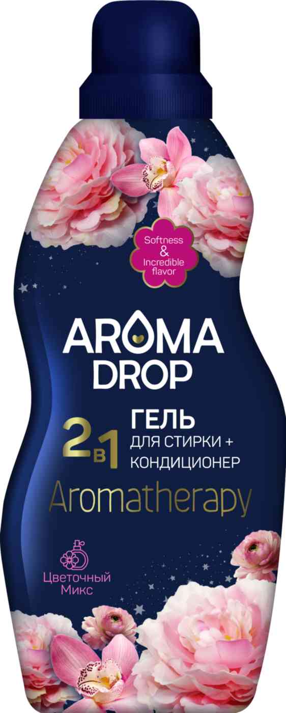 

Гель для стирки Aroma Drop Цветочный микс 2 в 1 1 л дизайн в ассортименте