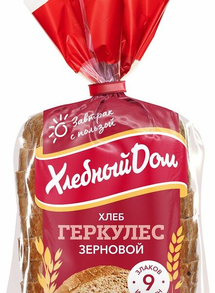 Хлеб Хлебный Дом Геркулес зерновой половинка нарезка 250г