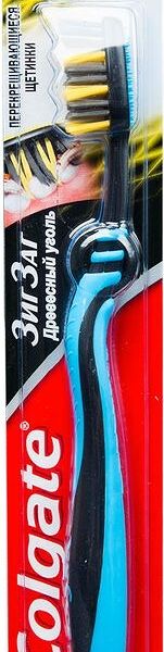 Зубная щетка Colgate ЗигЗаг древесный уголь средней жесткости