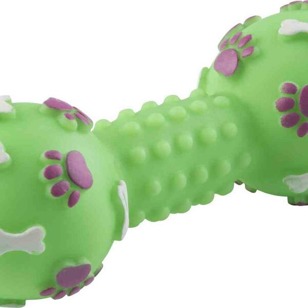 Игрушка для собак Гантеля Зооник с пищалкой, 15 см