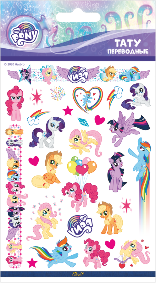 

Наклейки-тату переводные HASBRO Little Pony №1 11х20см