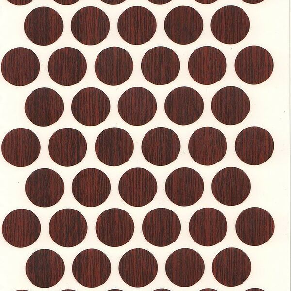 Заглушка самоклейкая, 14 мм, махагон, 50 шт TECH-KREP