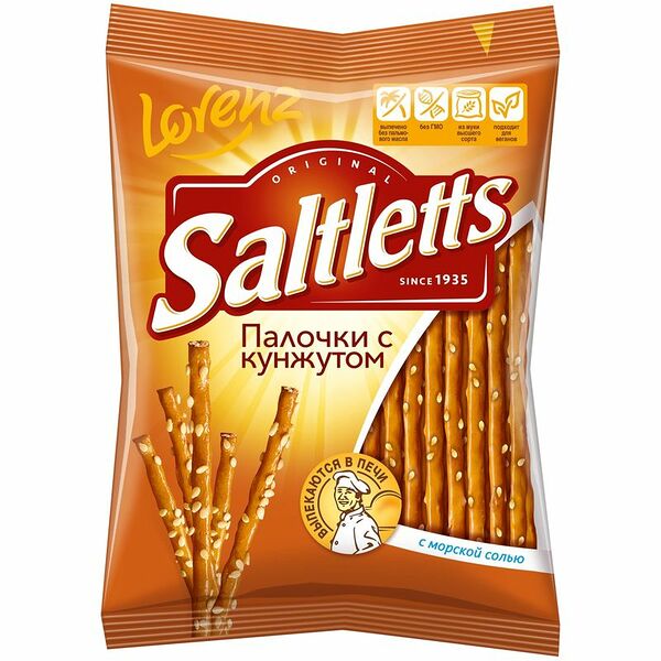 Хлебные палочки Lorenz с кунжутом, 60г